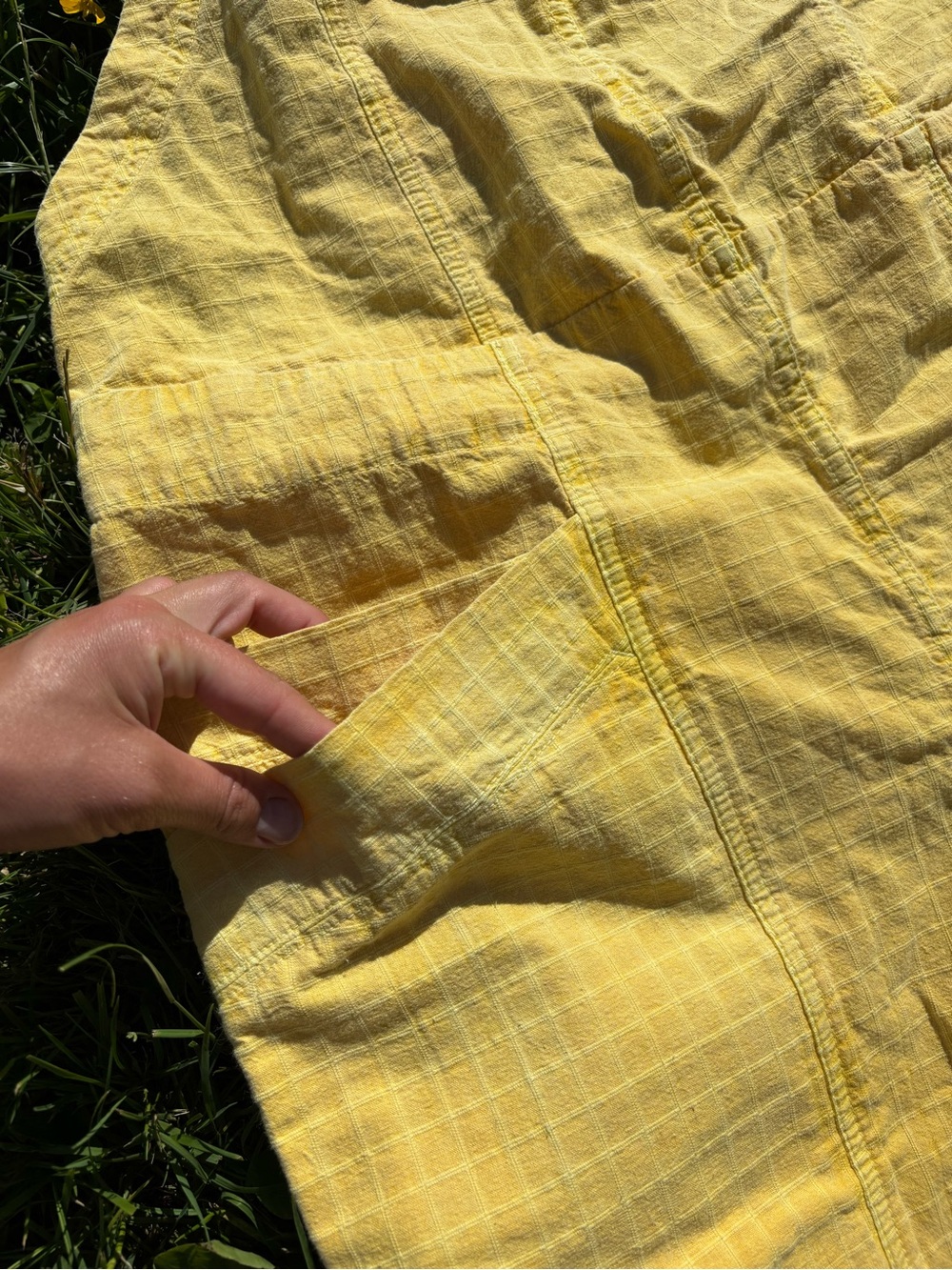 NWT Free People 100% Cotton Buttercup Yellow Wide-Leg Cotton Overalls - Picture 4 of 9